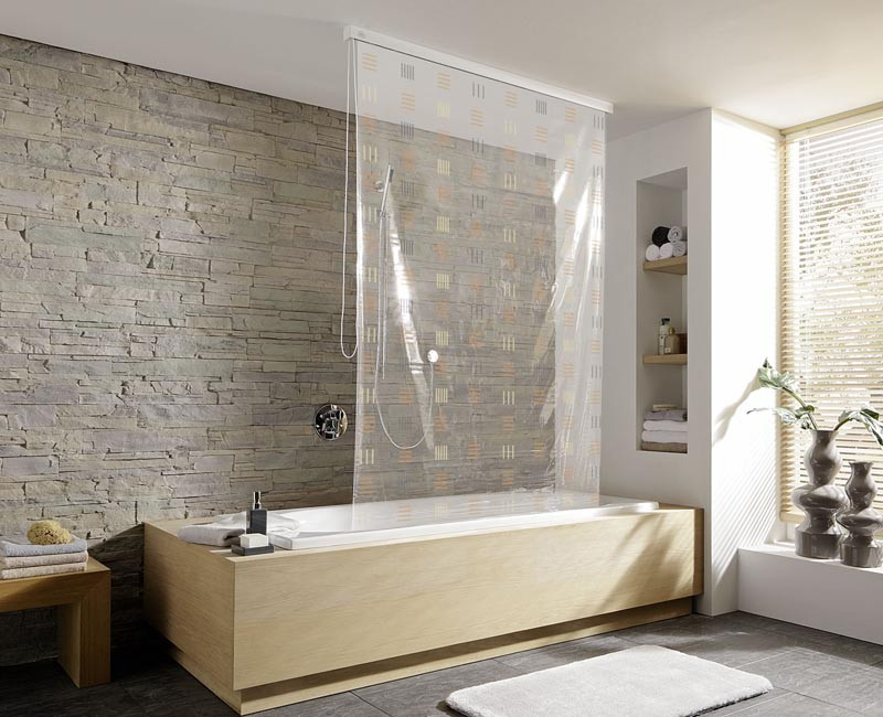 Roleta do wanny KW Grafico Beige - wkład