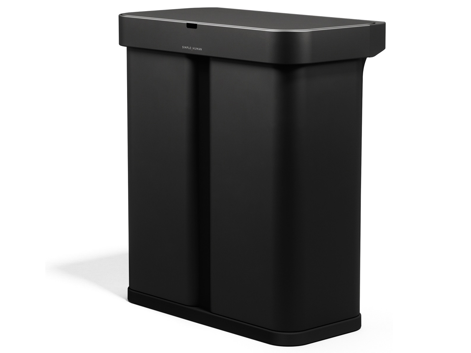 Kosz do segregacji śmieci z czujnikami Simplehuman Sensor Recycler Black Matt 58L