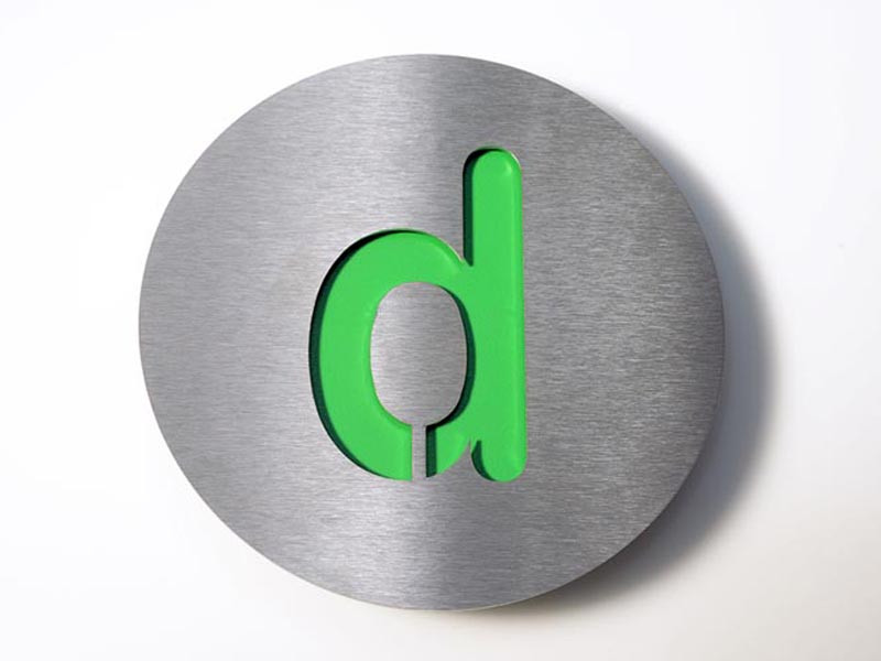 Tabliczka literowa Radius `d` Green