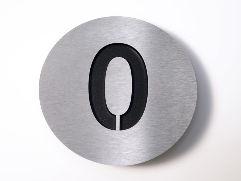 Tabliczka numeryczna Radius 0 Black