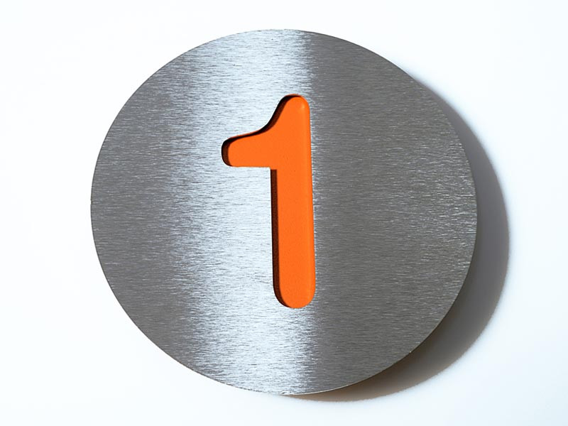 Tabliczka numeryczna Radius 1 Orange