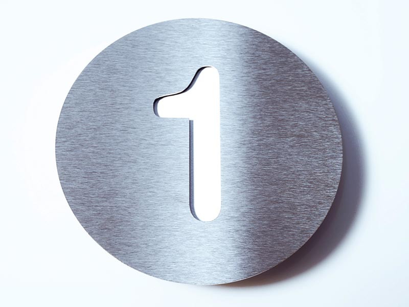 Tabliczka numeryczna Radius 1 White