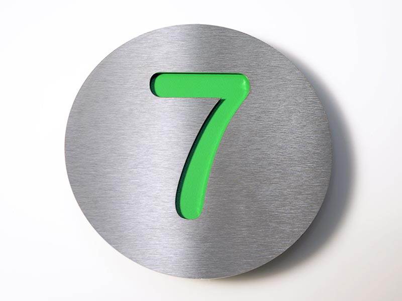 Tabliczka numeryczna Radius 7 Green