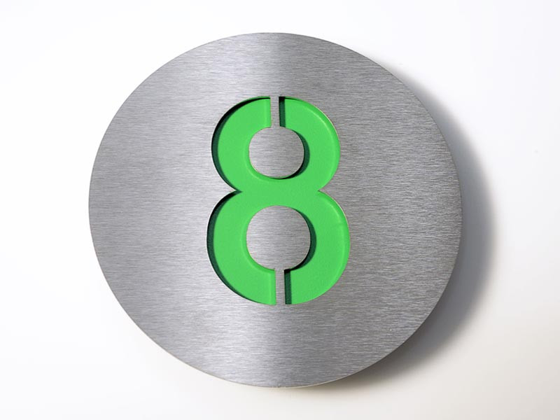 Tabliczka numeryczna Radius 8 Green
