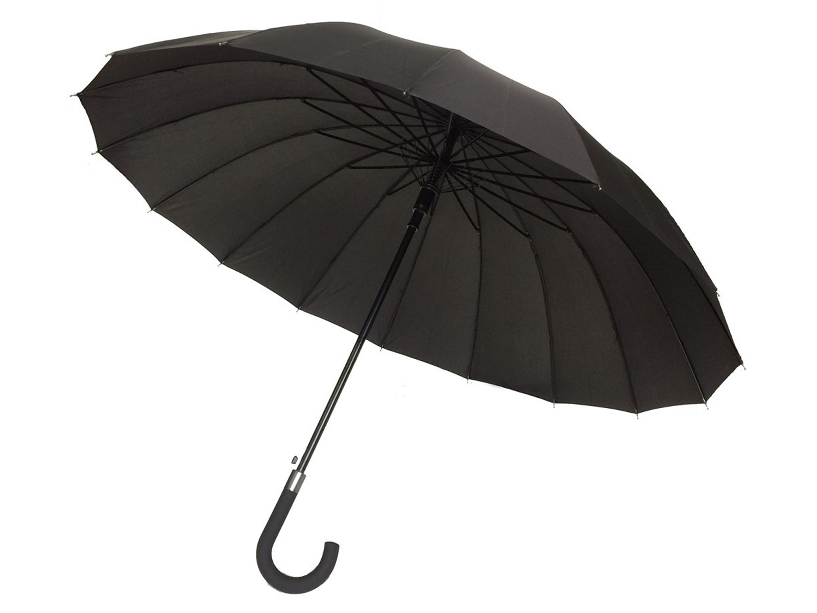 Parasol Smati Classic Black / klasyczny długi 16-żebrowy