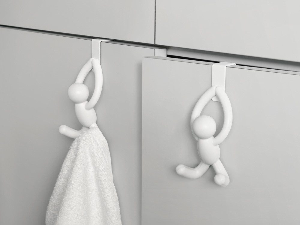 Wieszaczek na drzwiczki szafki zestaw x2 Umbra Buddy White