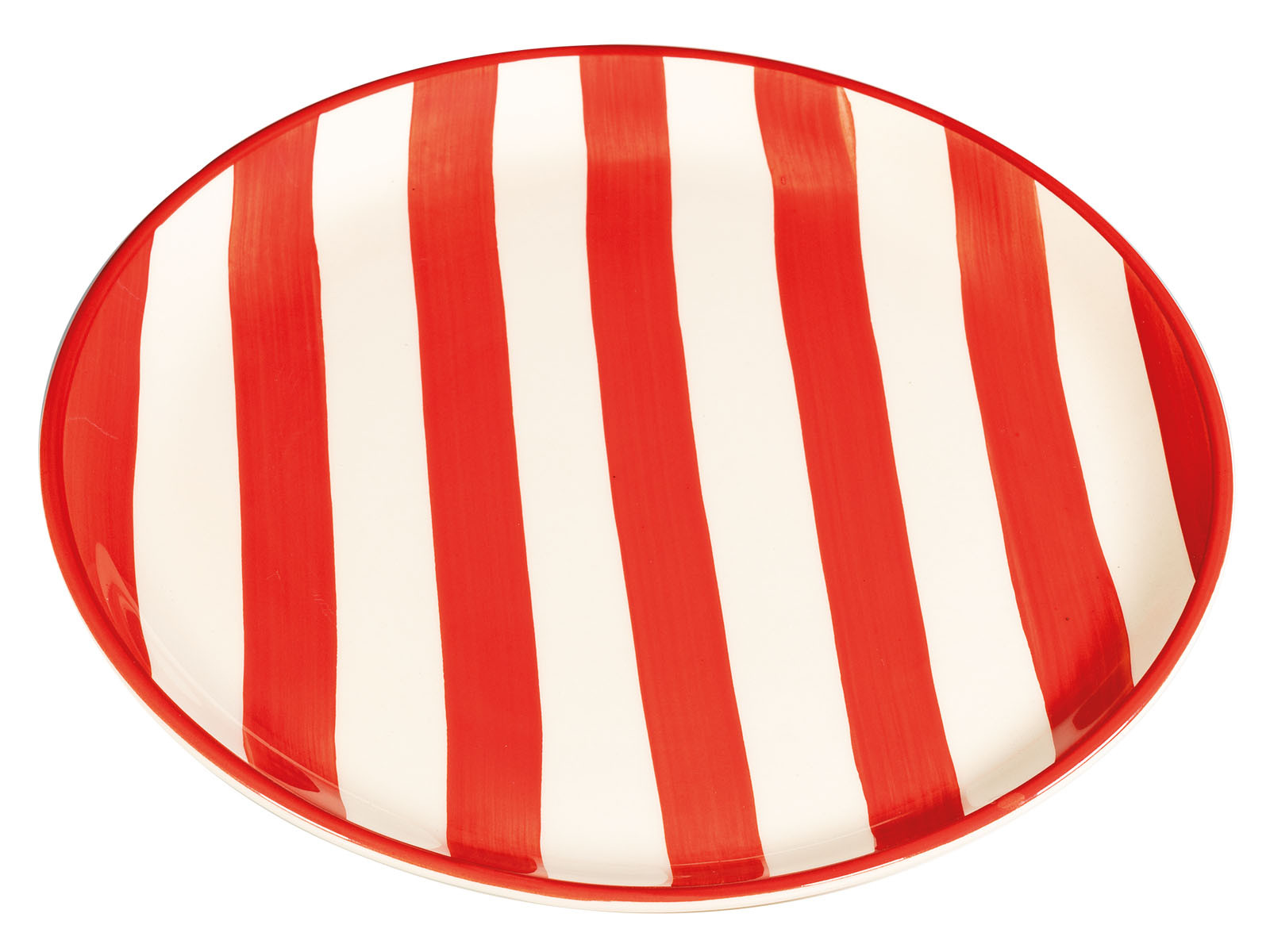 Talerz Zafferano Lido Righe Stripes Red 28cm