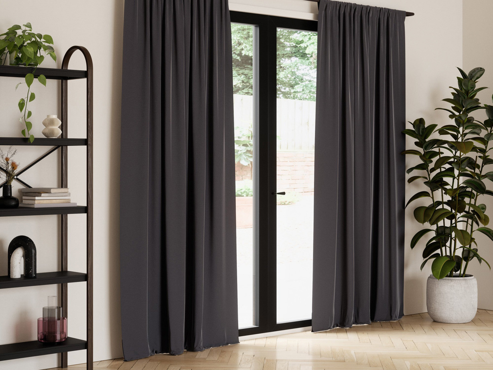 Zasłony zaciemniające zestaw x2 Umbra Twilight Charcoal 160 cm