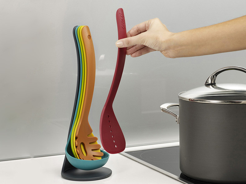 Komplet narzędzi kuchennych x5 na stojaku Joseph Joseph Nest Multicolour