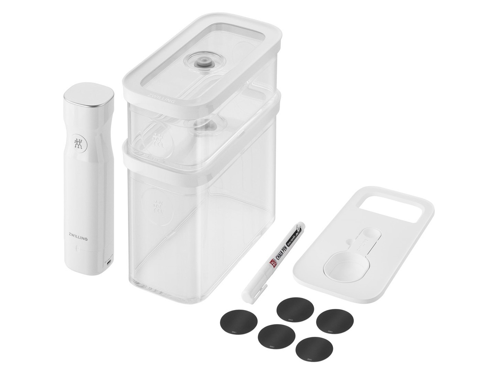 Zestaw pojemników próżniowych Zwilling Fresh & Save Cube Gray 5 elementów