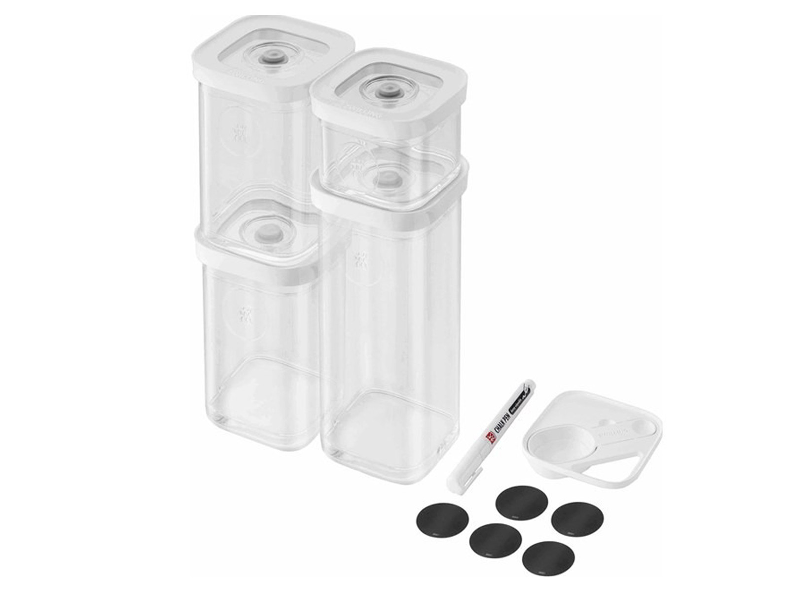 Zestaw pojemników próżniowych Zwilling Fresh & Save Cube Gray 6 elementów