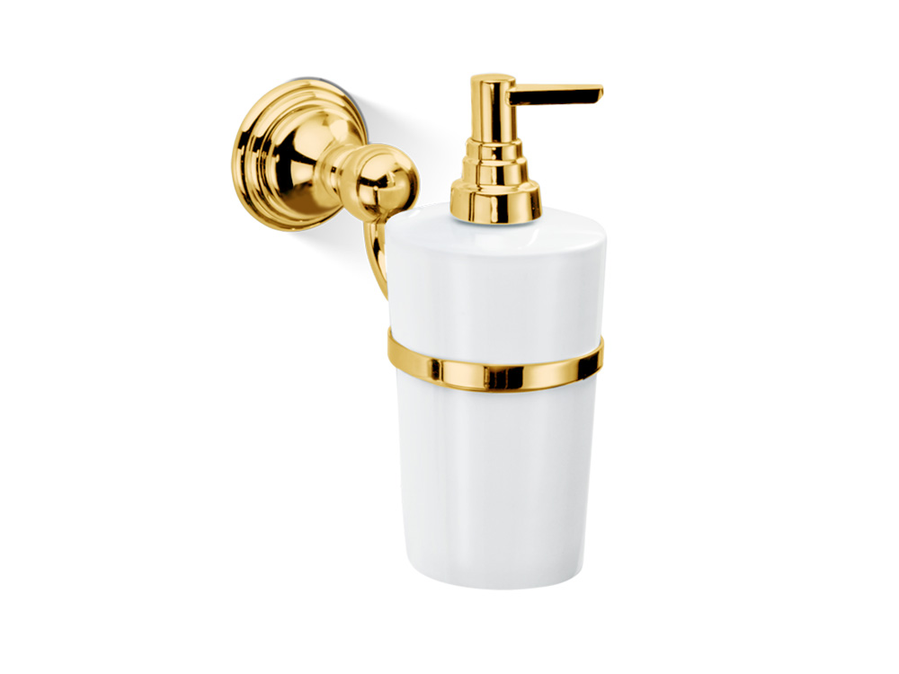 Dozownik do mydła ścienny Decor Walther Classic CL WSP Porcelain Gold w